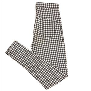 Gingham cigarette pants
